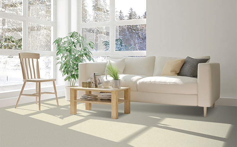 cream carpet in living room